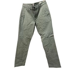 GAP Men's Green Tapered Chino Pants Size 34x32 Five-Pocket Style